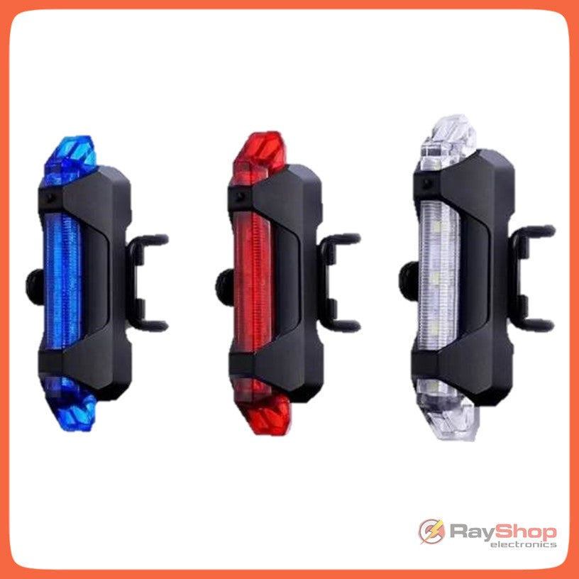 Luz trasera roja para bicicleta, recargable por USB y sellada - foto 3