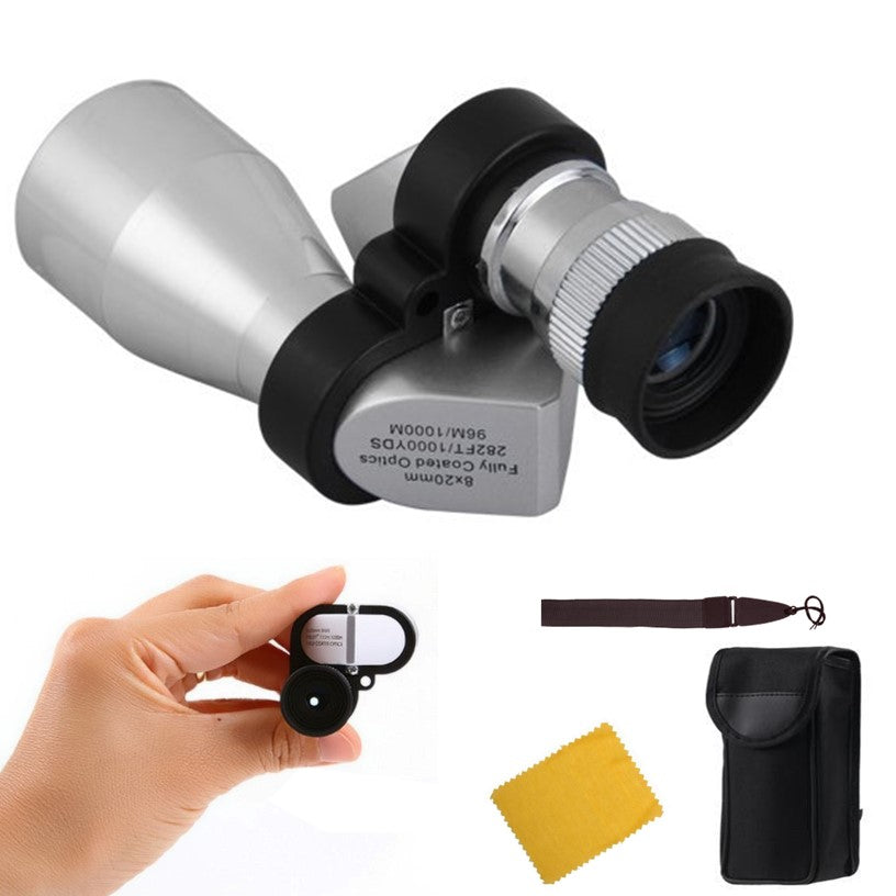 Monocular 8x20 de aluminio ultraportátil con funda, correa y paño - foto 3