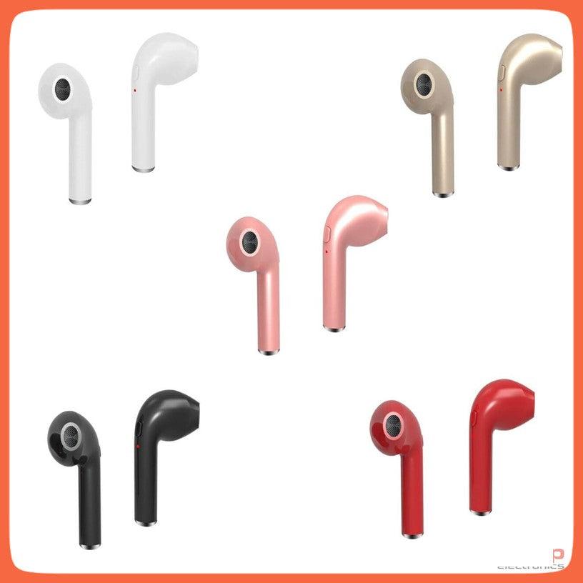 Audífonos Bluetooth inalámbricos con estuche de carga, modelo i7s - foto 2