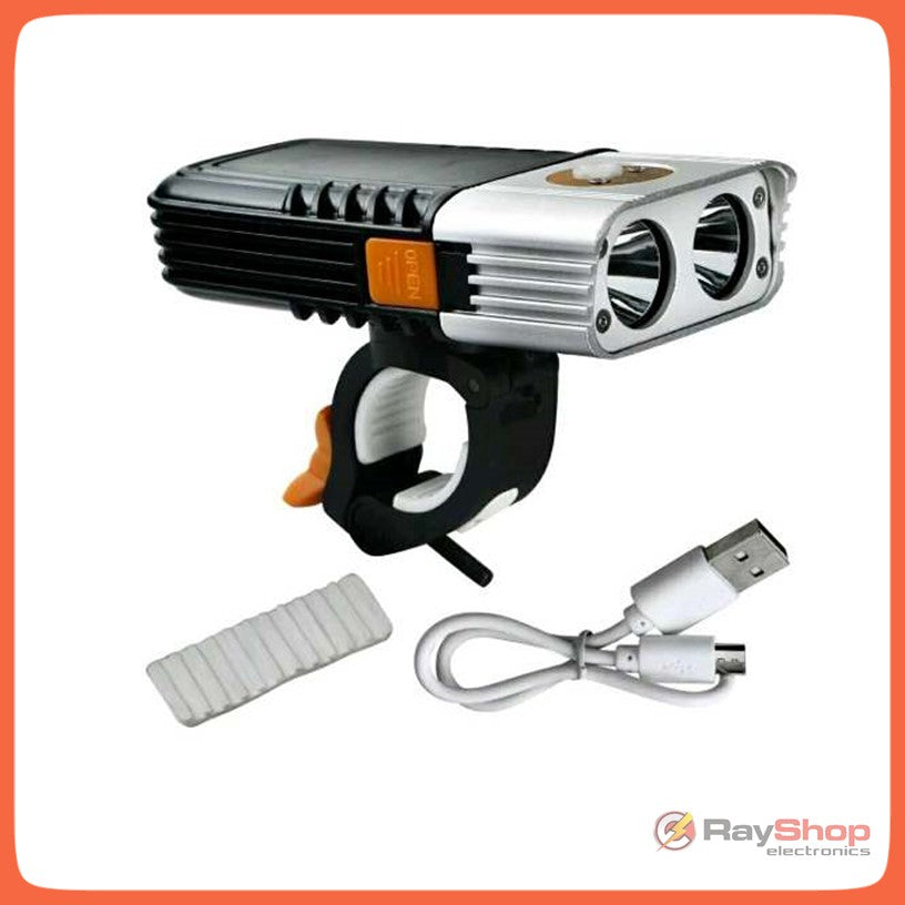 Luz frontal para bici con 2 LED CREE T6, 3000 lúmenes y 5 modos (DT37) - foto 3