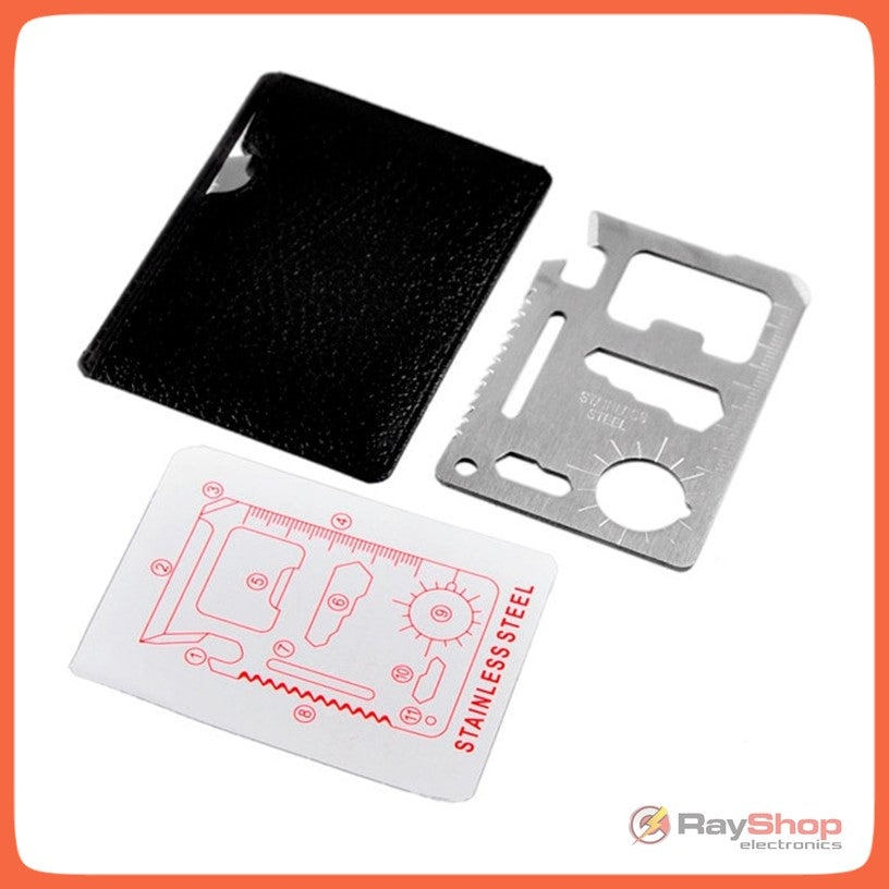 Tarjeta multiherramienta de acero inoxidable 11 en 1 con funda (DP001) - foto 2