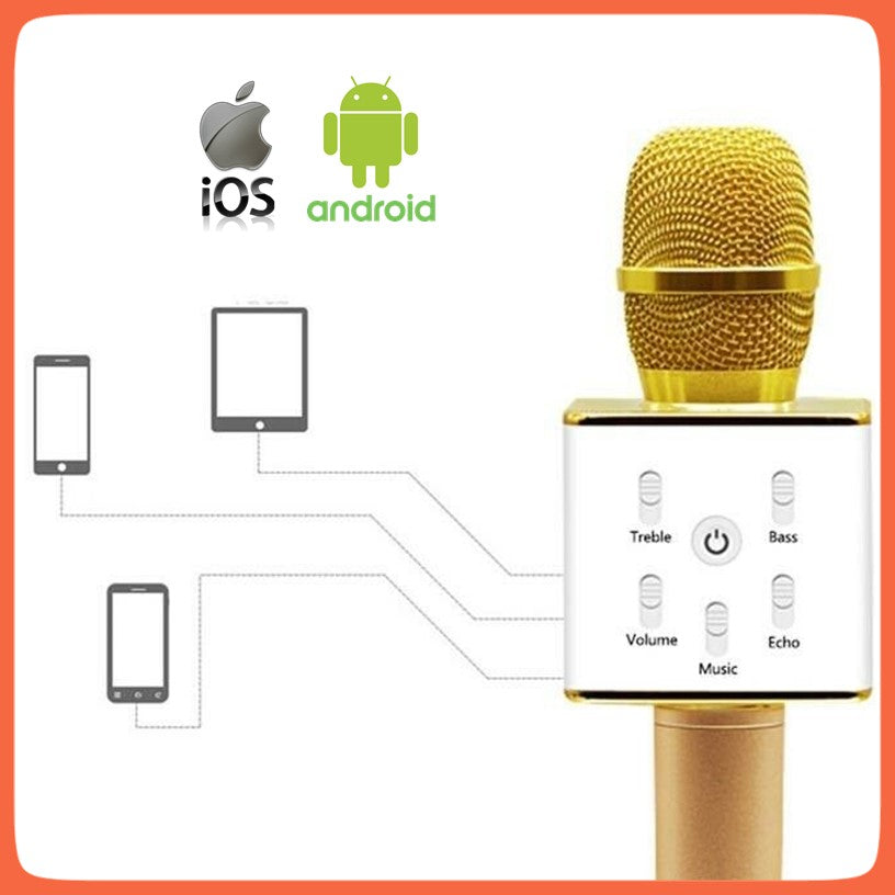 Micrófono inalámbrico de karaoke con bocina Bluetooth y carga USB (D21) - foto 3