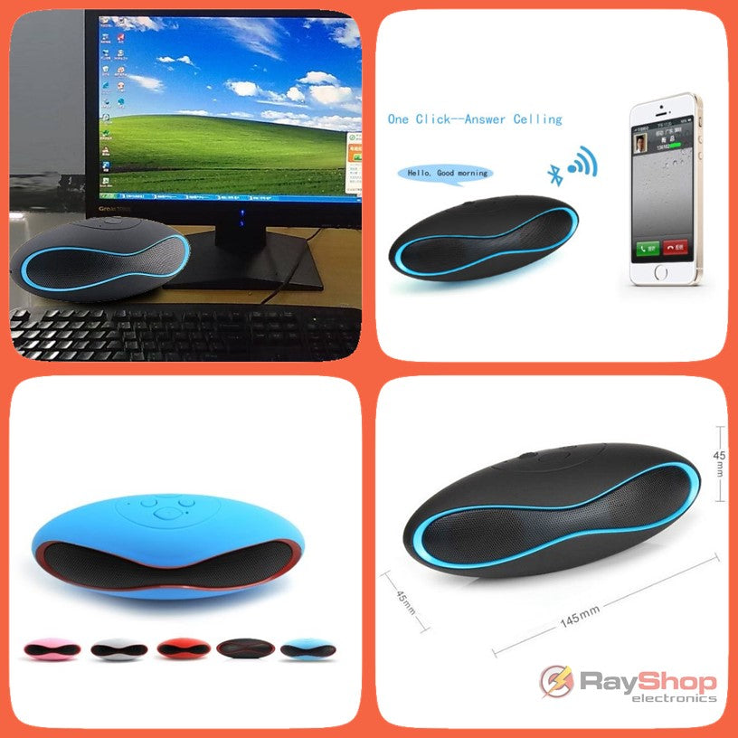 Bocina Bluetooth portátil recargable con radio FM y ranura micro SD - foto 4