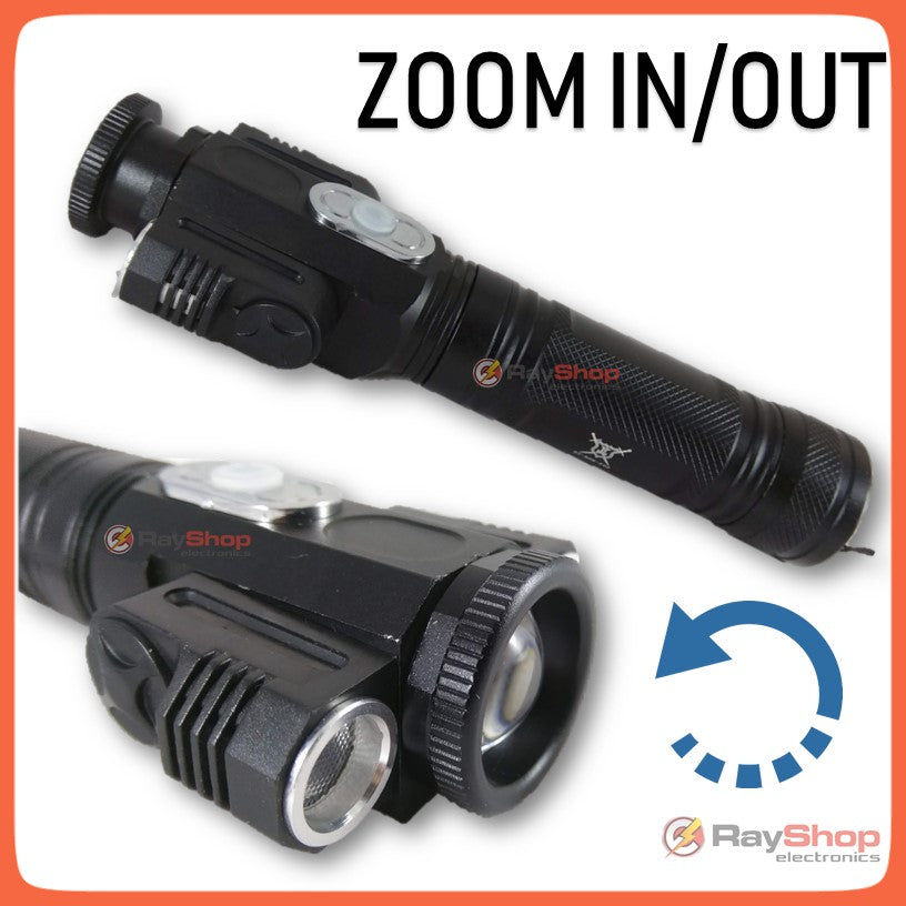 Linterna táctica 3 en 1 con tres LED, imán y soporte para bici (DT240) - foto 4