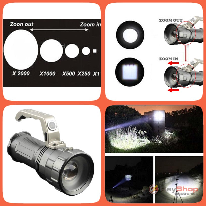 Linterna táctica de aluminio CREE XP-E R3 con zoom y 3 modos (DT57) - foto 2