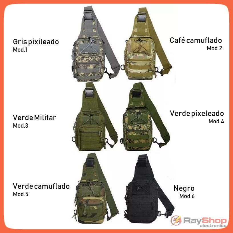 Mochila pechera táctica crossbody de 6 litros con sistema Molle (SN520) - foto 3