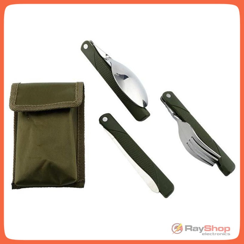 Set de cubiertos plegables de acero inoxidable con funda PJ275 - foto 3