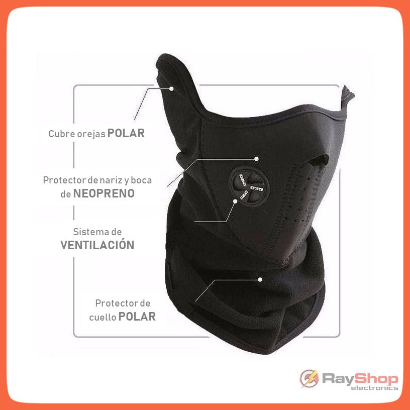 Pasamontañas de neopreno con polar para moto y clima frío - foto 3