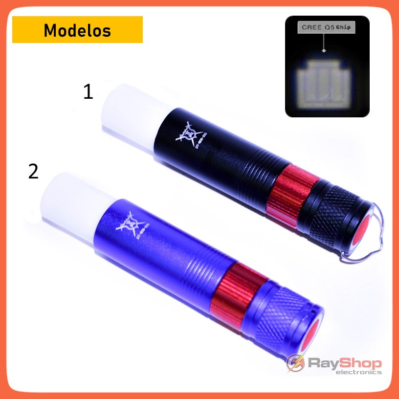 Mini linterna plegable 2000 lúmenes con luz blanca y efecto patrulla - foto 4