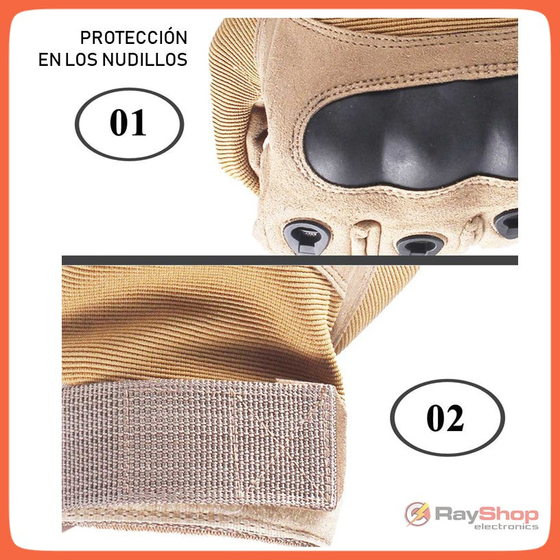 Guantes tácticos con protección en nudillos para moto y bici - foto 3