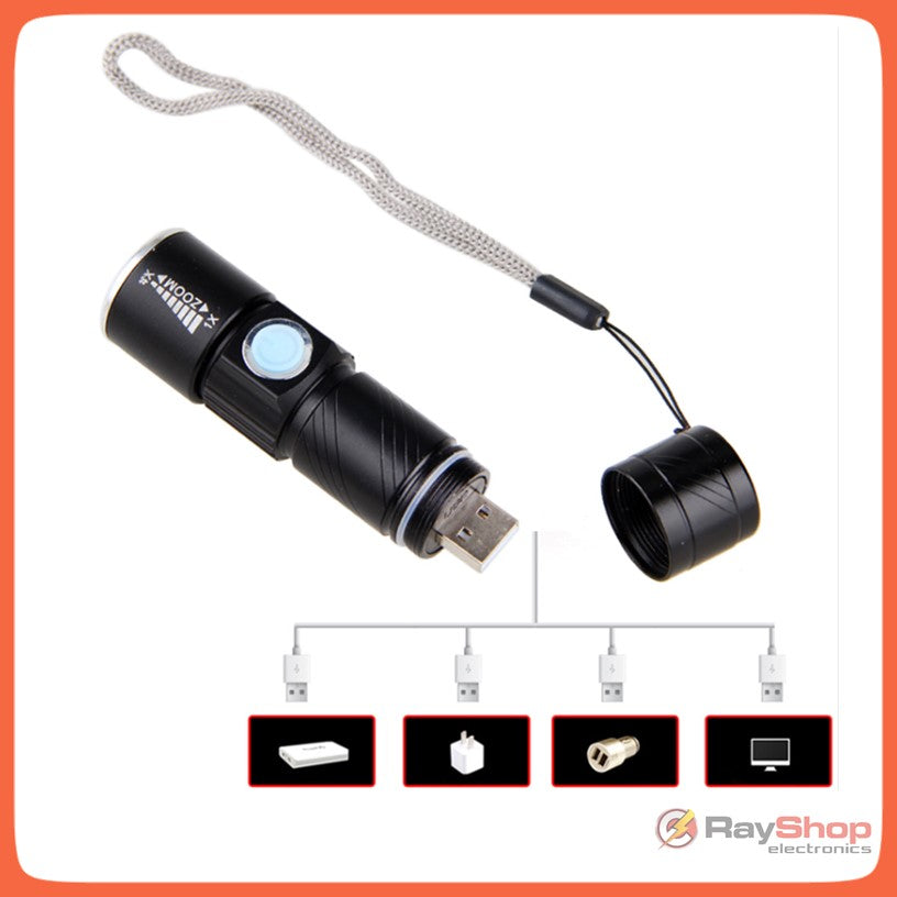 Mini lámpara táctica 2 en 1 recargable con clip, 1200 lúmenes - foto 4