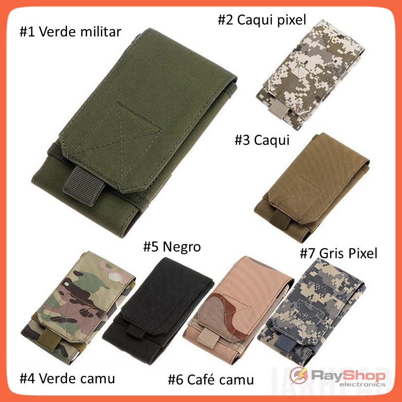 Funda táctica universal para celular con clip de cinturón, nylon - foto 2