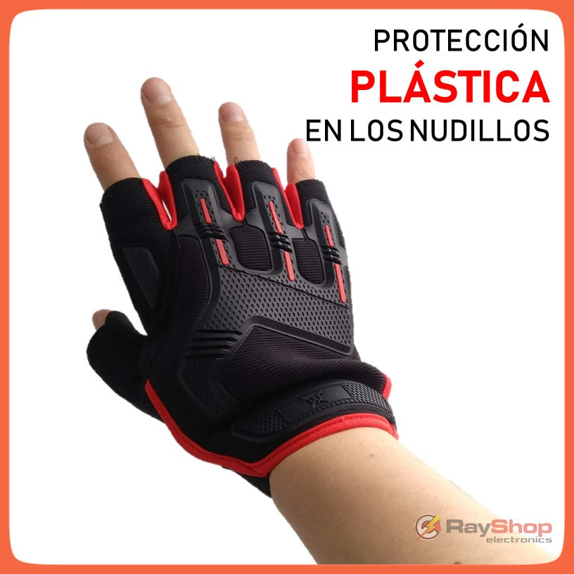 Guantes tácticos de medio dedo con nudillos reforzados, 5 colores - foto 4