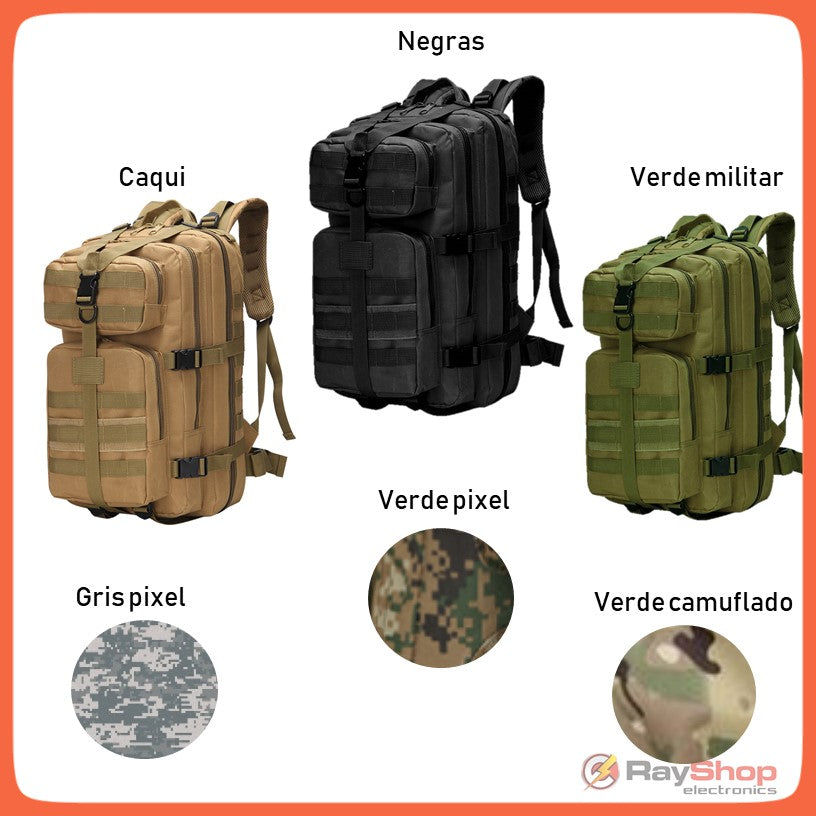 Mochila táctica de asalto con MOLLE, correas acolchadas y múltiples bolsillos - foto 2
