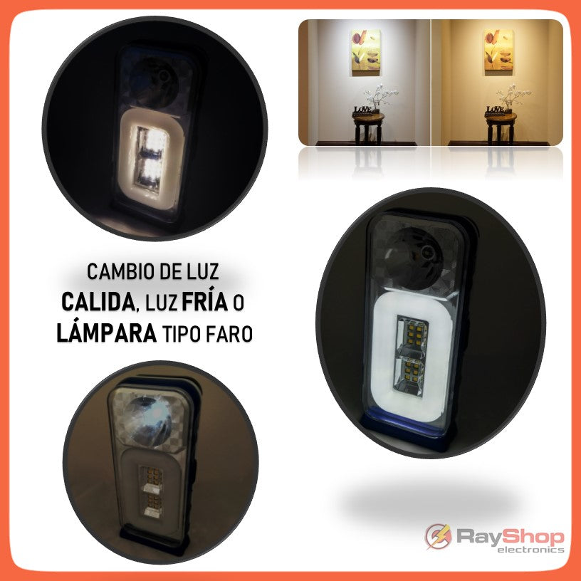 Lámpara solar de emergencia de 1000 lúmenes con luz blanca y cálida - foto 4