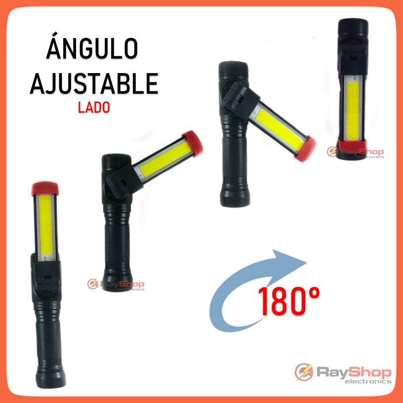 Mini linterna plegable COB de 1200 lúmenes con luz roja e imán (DT362) - foto 4