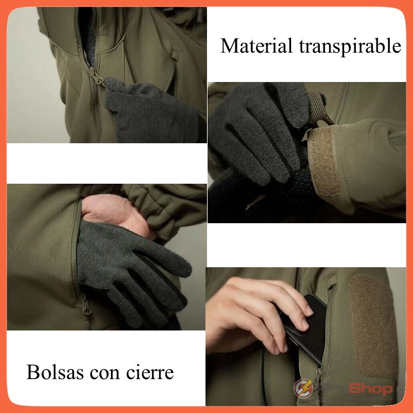 Chamarra softshell repelente al agua con capucha y ventilación axilar - foto 4