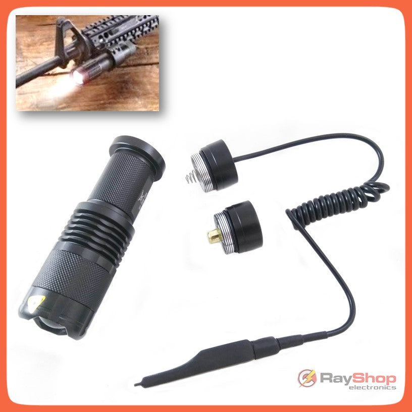 Lámpara táctica LED de 2500 lúmenes con switch remoto y zoom (DT26S) - foto 4