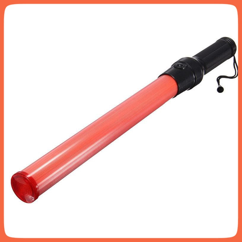 Bastón luminoso rojo de 54 cm para señalización vial con LED - foto 4
