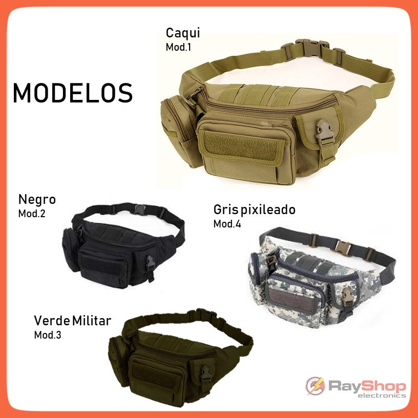 Cangurera táctica MOLLE de nylon 600D 4 en 1 con bolsa desmontable (WZ031) - foto 3