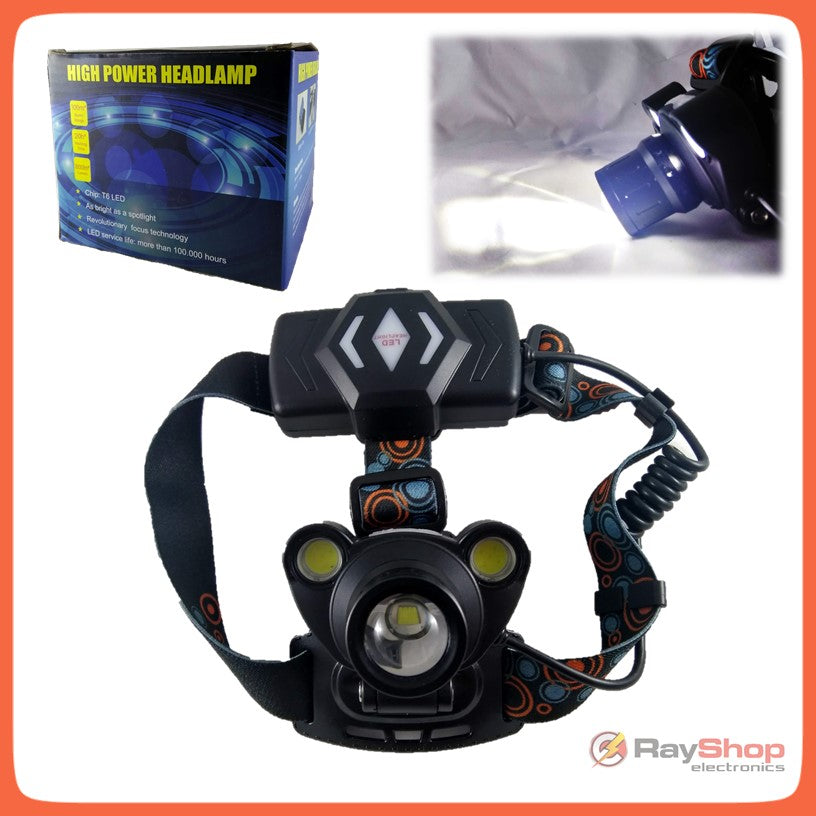 Lámpara frontal de 3 LED y 2500 lúmenes con sensor de mano y luz trasera (DT263) - foto 4