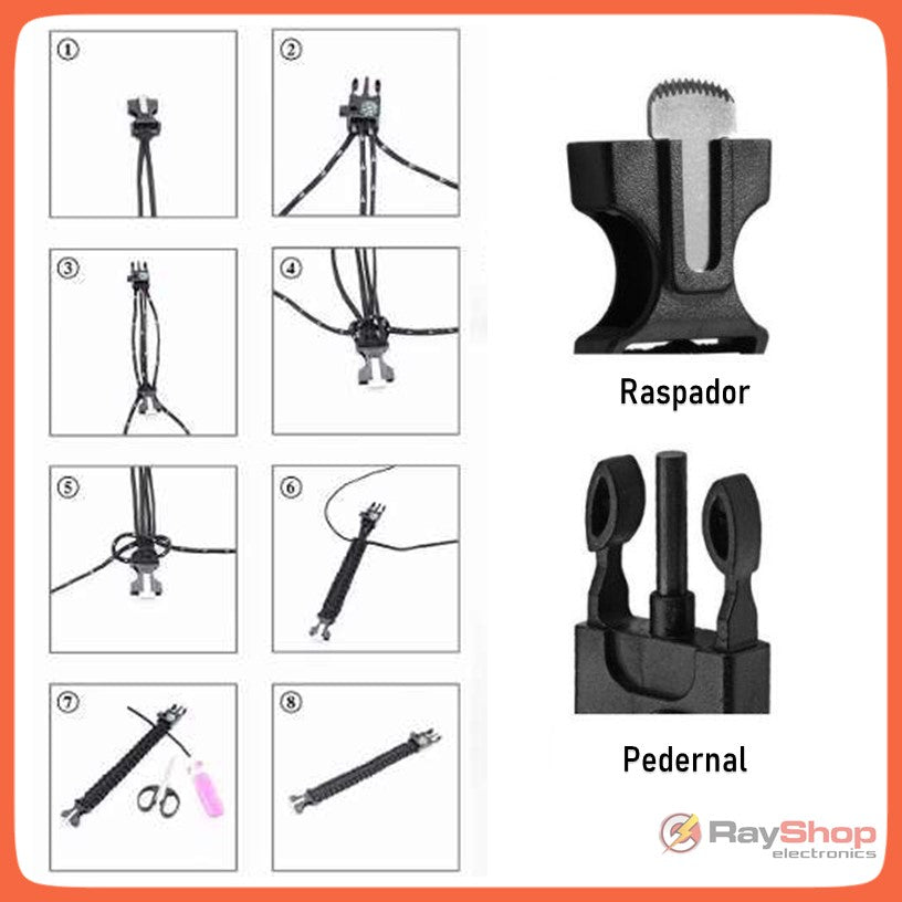 Reloj táctico de supervivencia 5 en 1 con paracord - foto 4