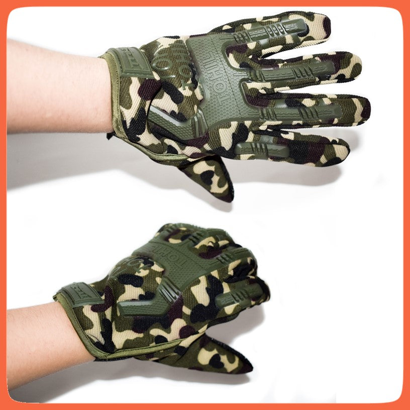 Guantes tácticos con nudillos protegidos y palma táctil - foto 3