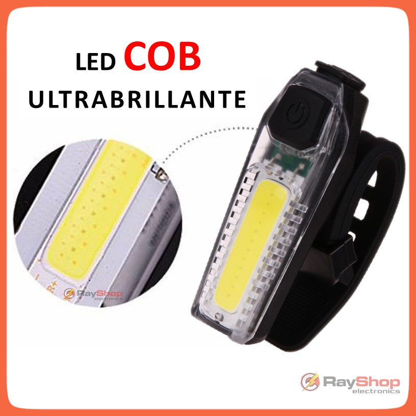 Luz trasera blanca y roja recargable para bicicleta, IPX6 - foto 4