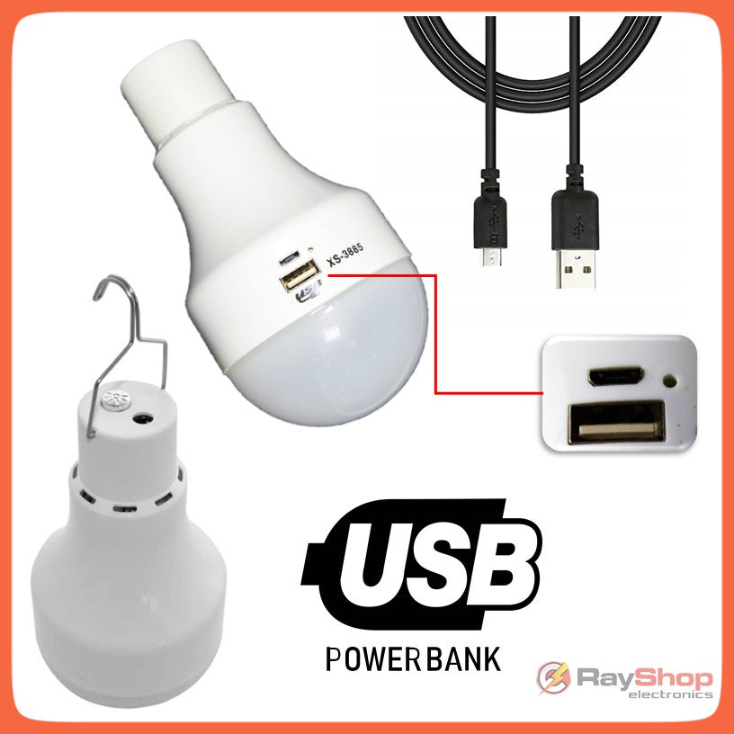Foco LED recargable con panel solar, luz fría y cálida, con salida USB - foto 3