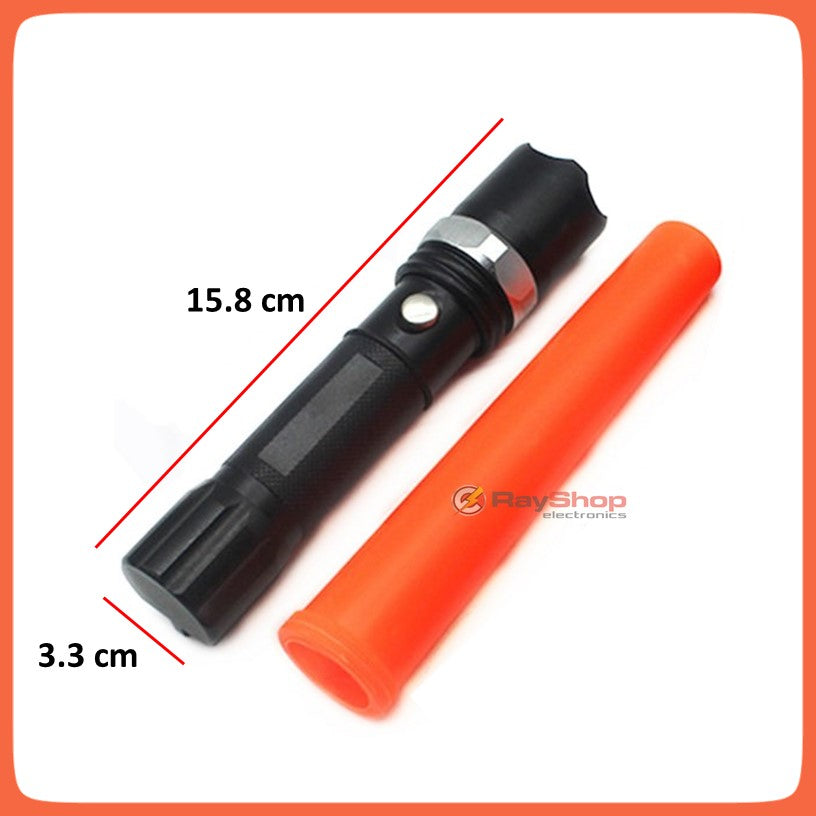 Lámpara táctica de 2800 lúmenes con COB lateral, zoom y cono señalizador (DT353) - foto 5