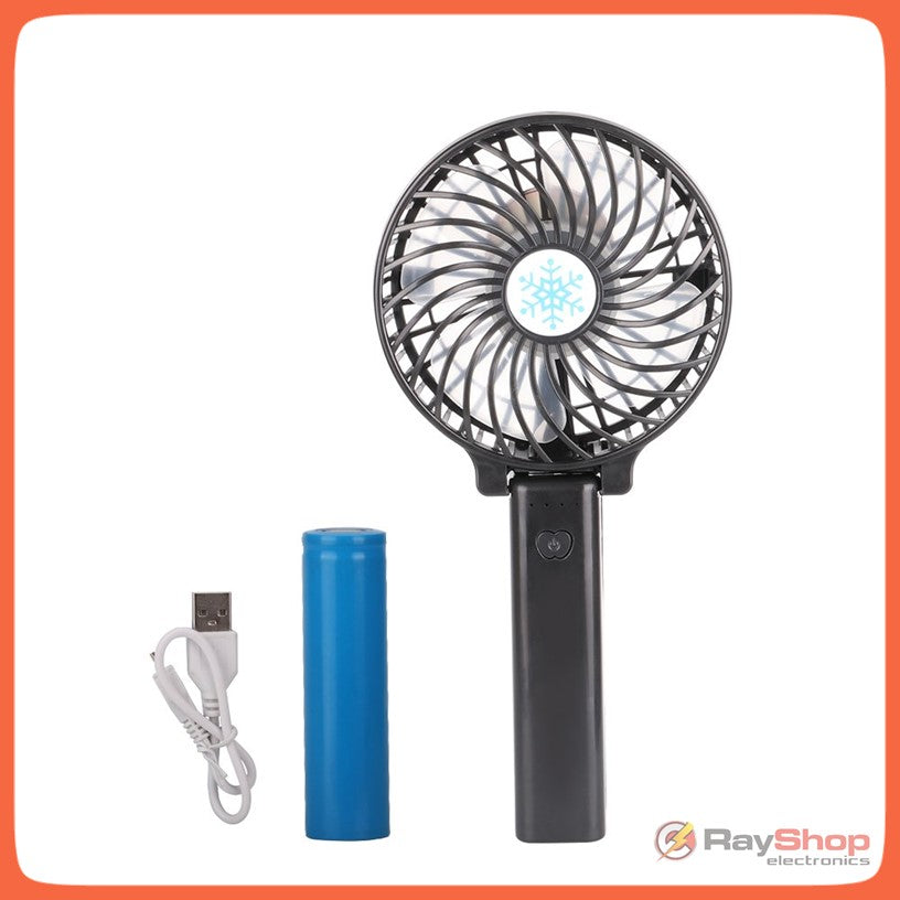 Ventilador de mano portátil recargable con 3 velocidades y USB - foto 3