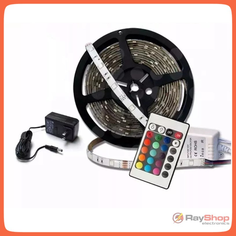 Tira LED RGB multicolor de 5 metros con control remoto (Q97-10)