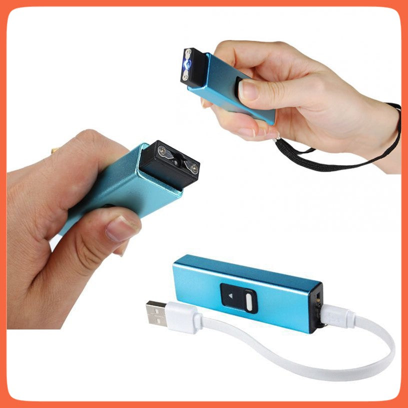 Mini paralizador tipo llavero con linterna, recargable por USB (TW-1502) - foto 5