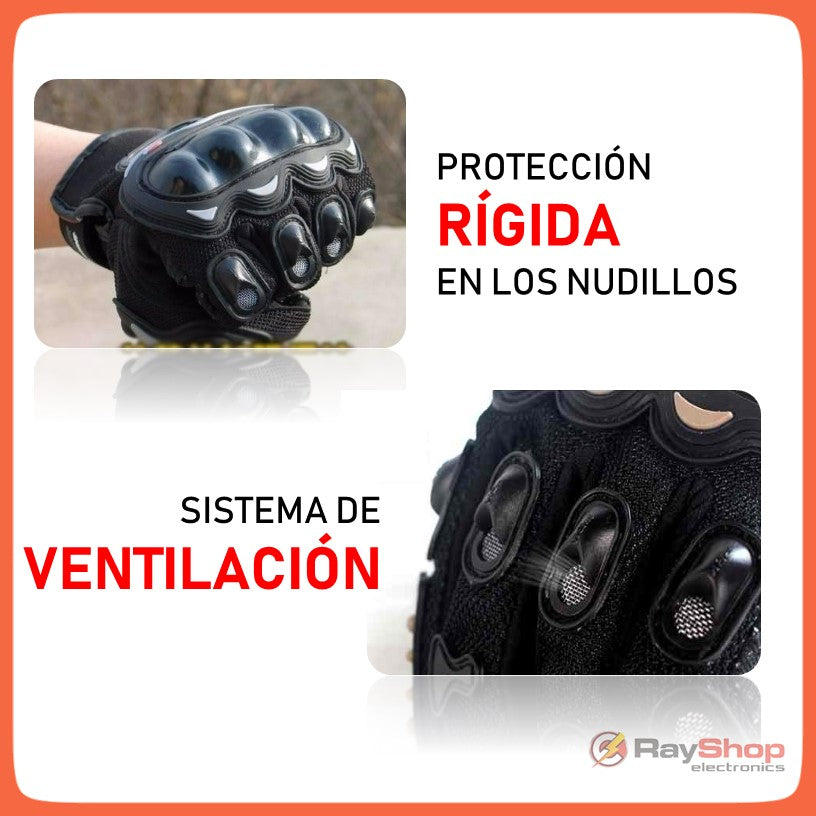 Guantes para motociclista con almohadillas y palma antiderrapante - foto 2