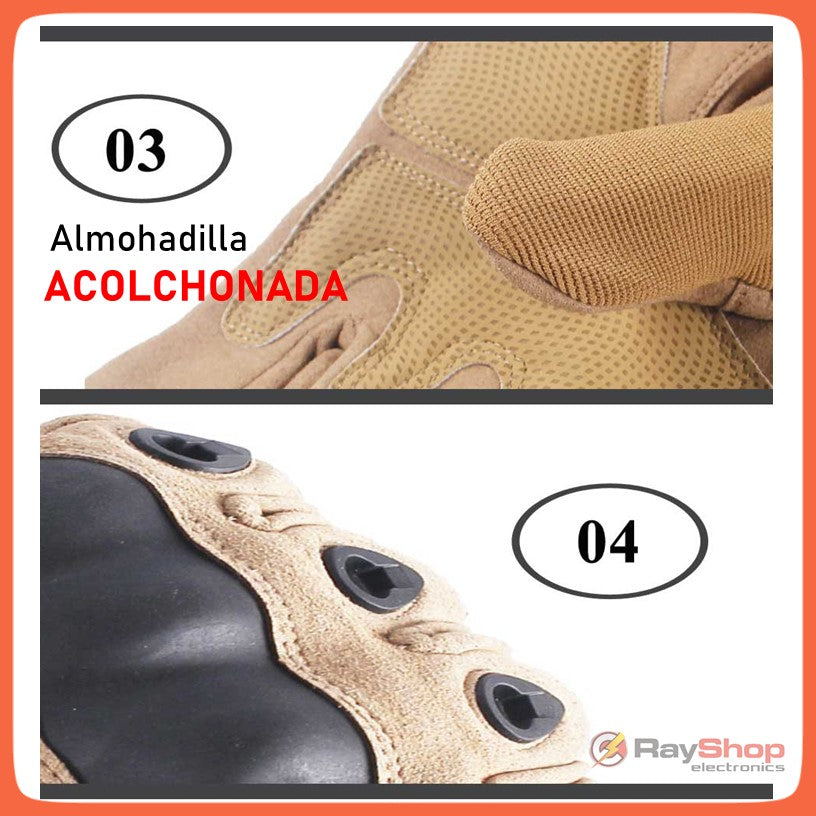 Guantes tácticos de uso rudo con nudillos duros para moto y bici, talla L - foto 5