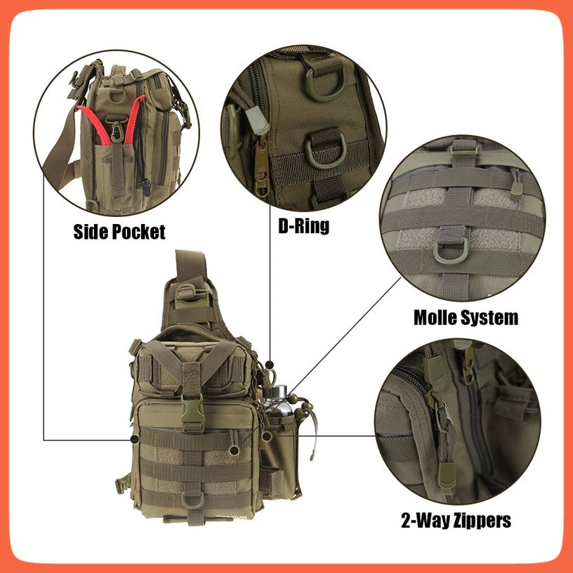 Mochila pechera táctica 4 en 1 de 11.6 litros multiusos - foto 4