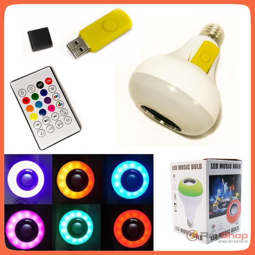Foco bocina Bluetooth LED multicolor con control remoto (L6402) - foto 5