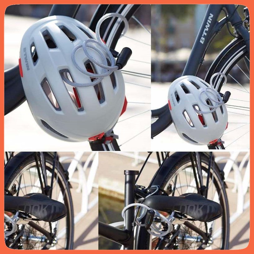 Candado de cable con cadena de 1 metro para bici y moto - foto 4