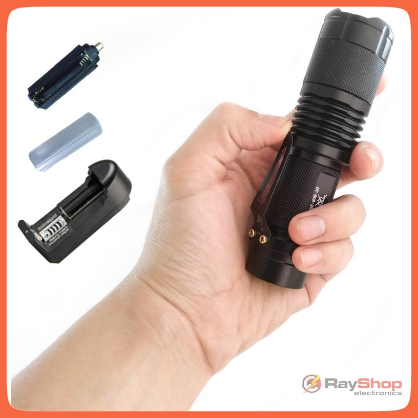 Lámpara táctica LED de 2500 lúmenes con switch remoto y zoom (DT26S) - foto 5