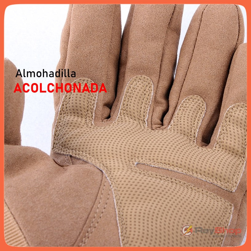 Guantes tácticos de dedos completos con nudillos y palma acolchada, talla L - foto 5