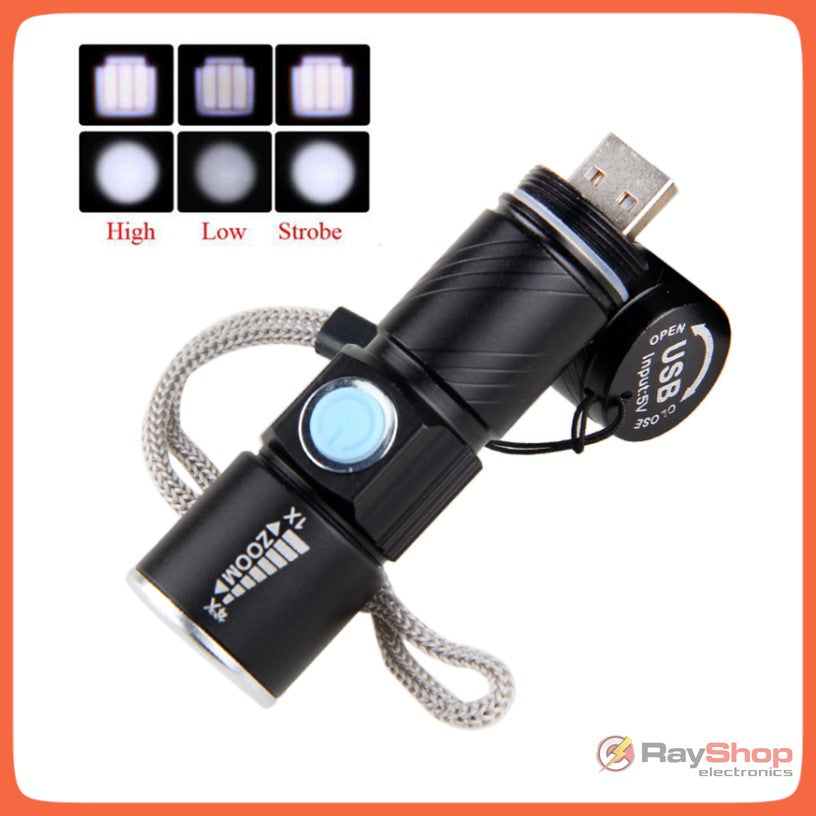 Mini lámpara táctica 2 en 1 recargable con clip, 1200 lúmenes - foto 5