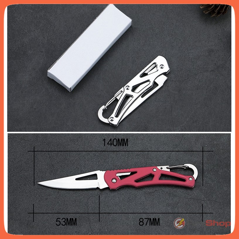 Mini navaja plegable con gancho para cinturón y llavero - foto 4