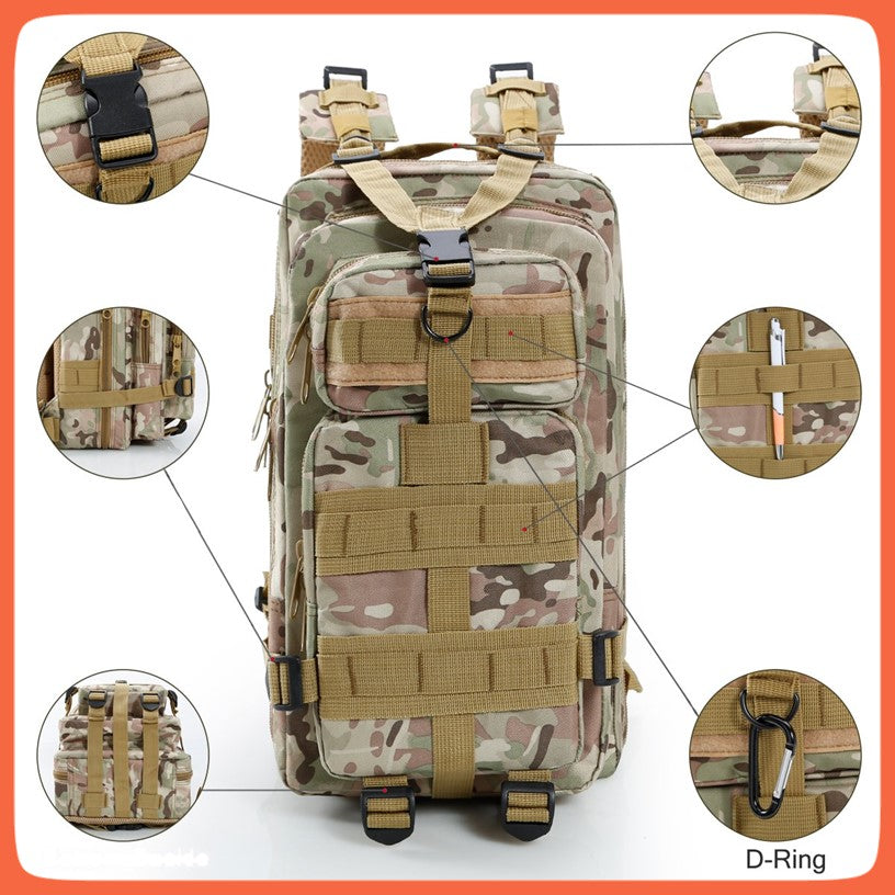 Mochila de asalto táctica de 30 litros con Molle y correas acolchadas (SN507) - foto 3
