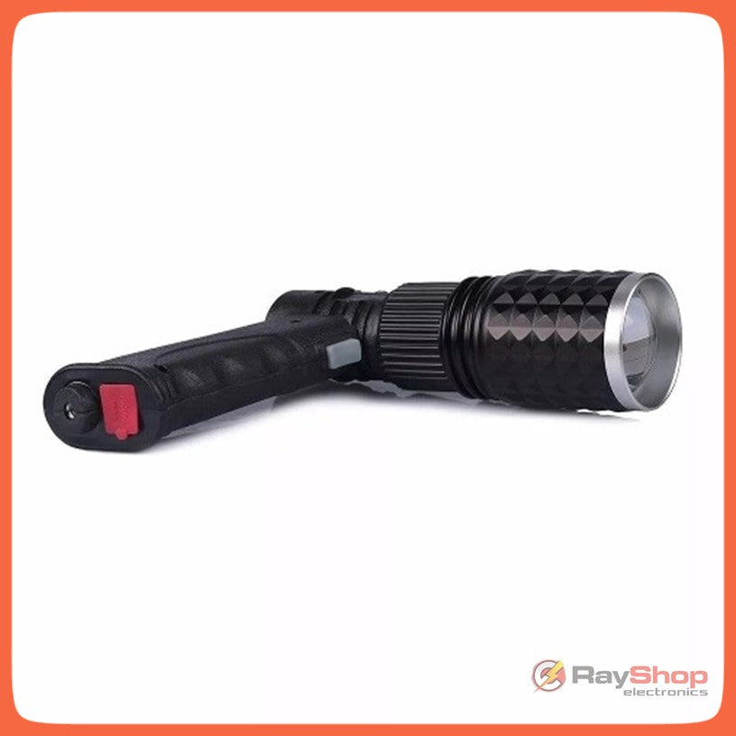 Lámpara táctica LED T6 con empuñadura, zoom, mini tripié y salida USB (DT205) - foto 5
