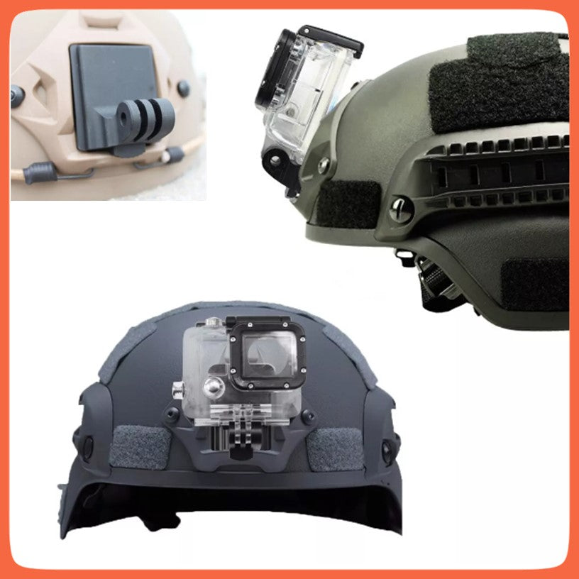 Casco táctico con riel lateral y base GoPro, modelo PJ381 para paintball - foto 4