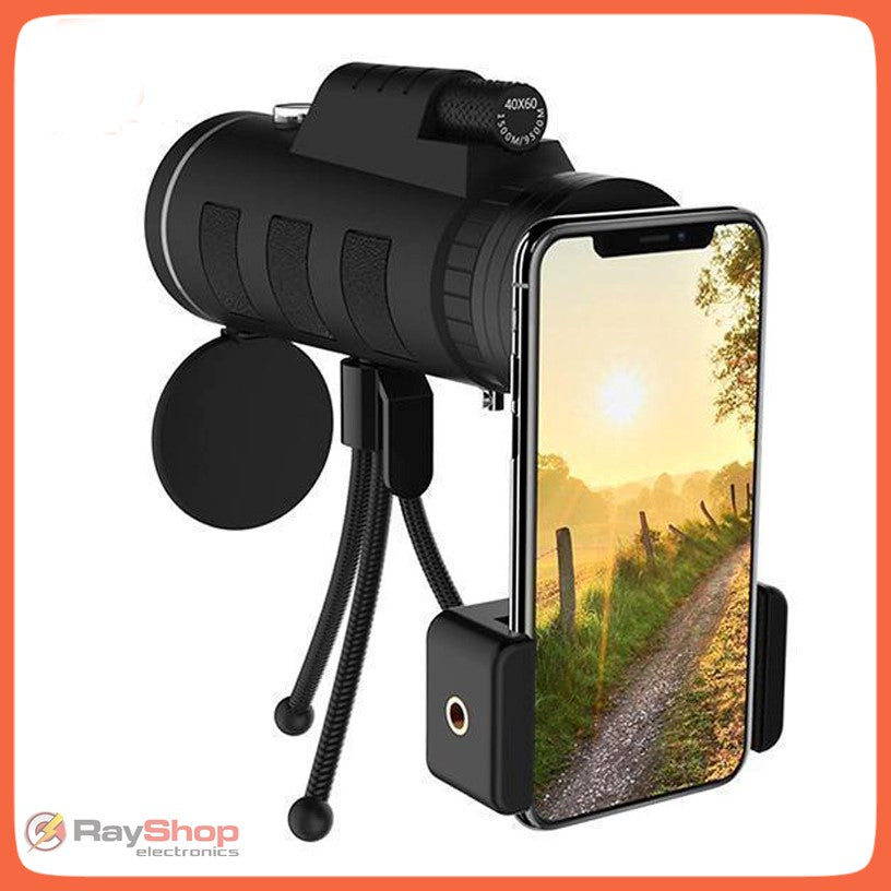 Monocular telescopio 40x60 con brújula, trípode y soporte para celular - foto 5