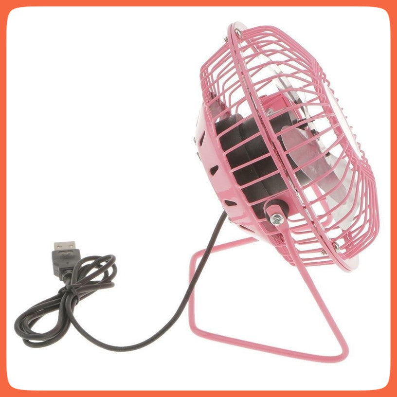 Mini ventilador USB de metal con base giratoria 360° - foto 4