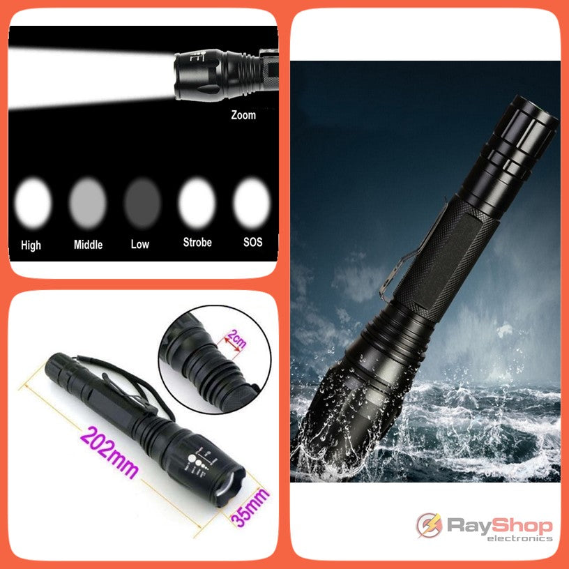 Linterna táctica CREE XM-L T6 de 2500 lúmenes con zoom y 5 modos (DT79) - foto 5