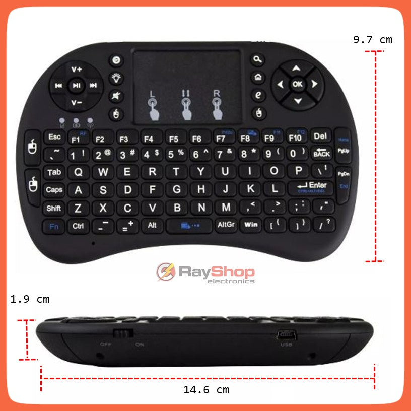 Mini teclado inalámbrico con touchpad para Smart TV, PC y consolas - foto 5