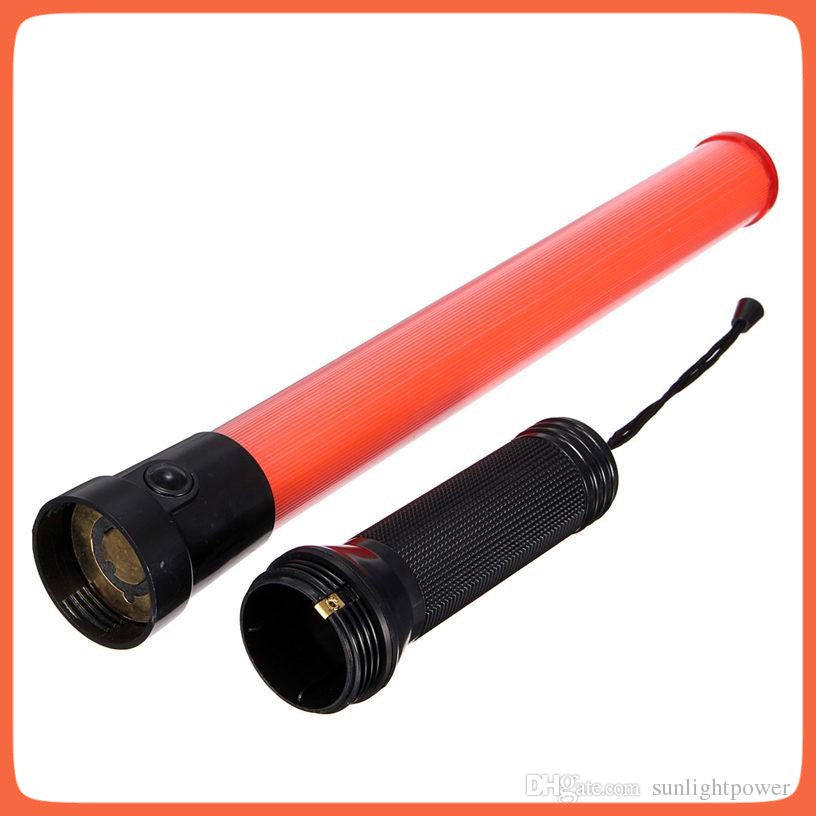 Bastón luminoso rojo de 54 cm para señalización vial con LED - foto 5